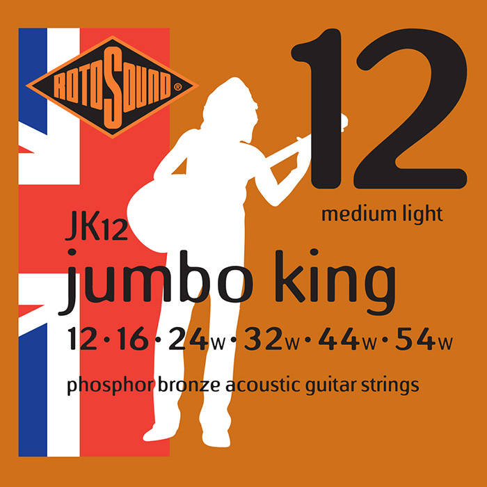 Rotosound Jumbo King JK12 Phosphor Bronze Acoustic Guitar Strings - Instrument Accessories