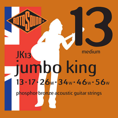 Rotosound Jumbo King JK13 Phosphor Bronze Acoustic Guitar Strings - Instrument Accessories