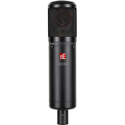 SE Electronics SE2300 Multi Pattern Large Diaphragm Condenser Mic with Shockmount & Filter – front view