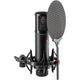 SE Electronics SE2300 Multi Pattern Large Diaphragm Condenser Mic with Shockmount & Filter – three-quarter left view