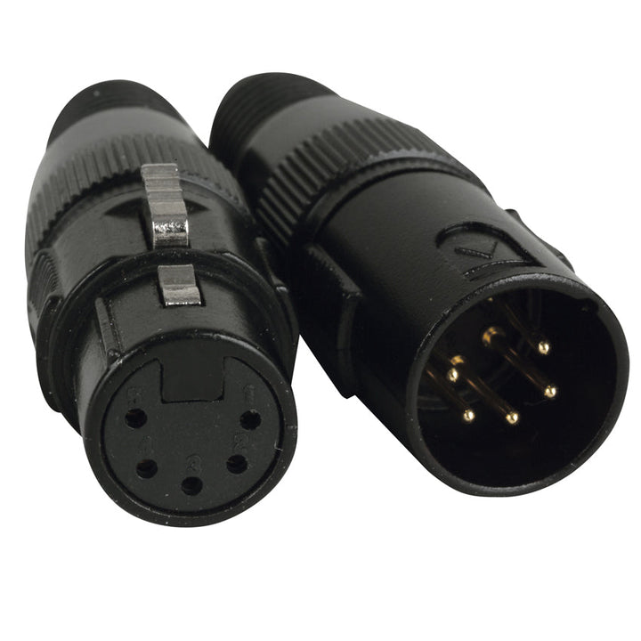 ADJ 5-Pin Male XLR to Female XLR Connector (Blister Pack)