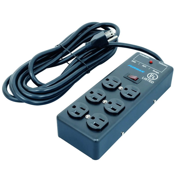 Furman Pro Plugs SS-6B 6-Outlet Power Conditioner Block with Surge Protection & EMI/RFI Filtration
