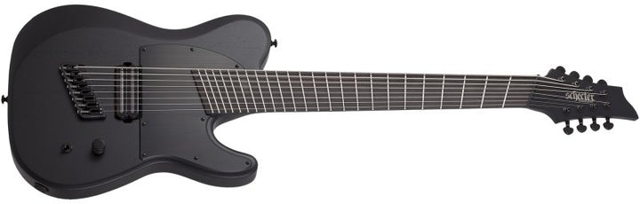 Schecter PT-8 MS Black Ops 8-String Multiscale Electric Guitar (Satin Black Open Pore)