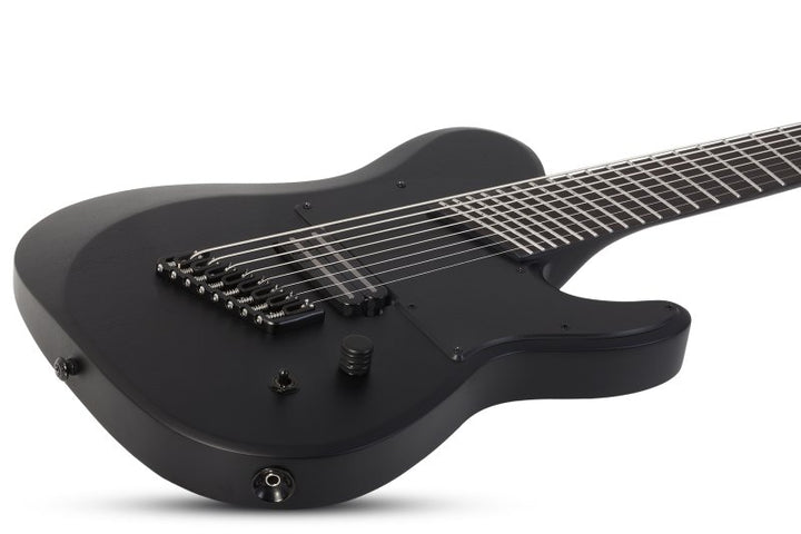 Schecter PT-8 MS Black Ops 8-String Multiscale Electric Guitar (Satin Black Open Pore)