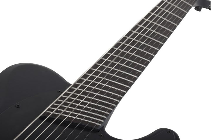 Schecter PT-8 MS Black Ops 8-String Multiscale Electric Guitar (Satin Black Open Pore)