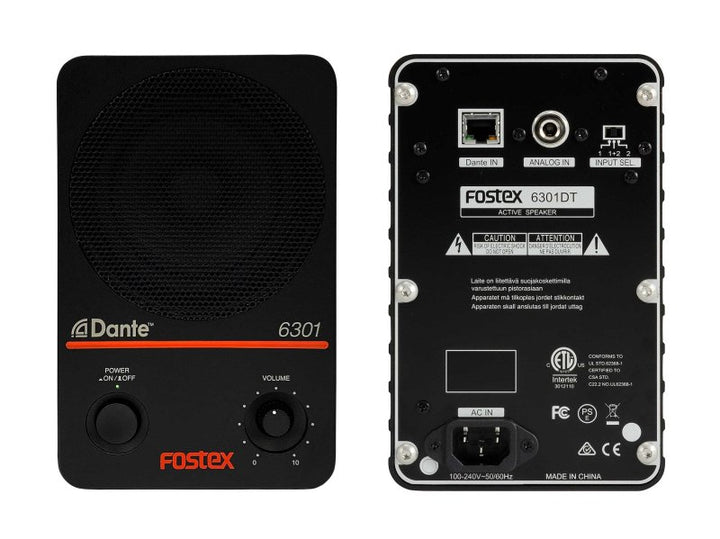 Fostex 4" Active Dante Monitor Speaker 20W D-Class (Single)