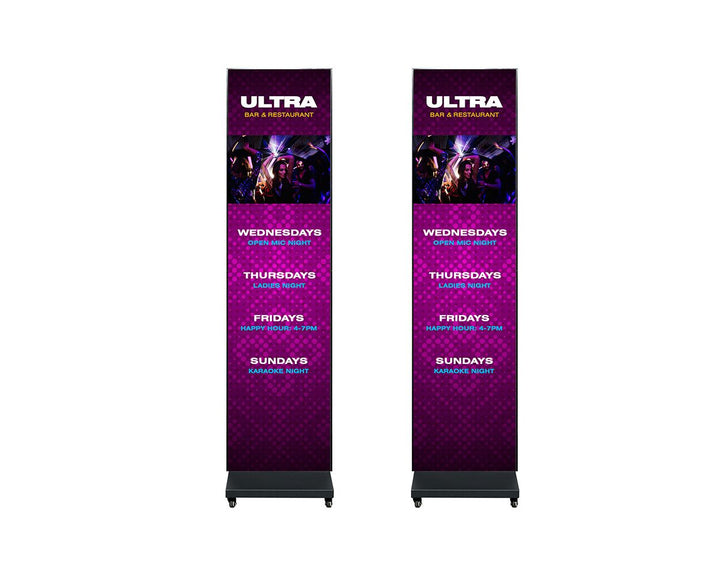 ADJ 4 x WMS2 LED Video Panels with 2 Stands & Flight Case