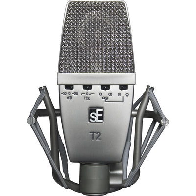 SE Electronics T2 Multi Pattern Large Diaphragm Microphone with Titanium Capsule – front view
