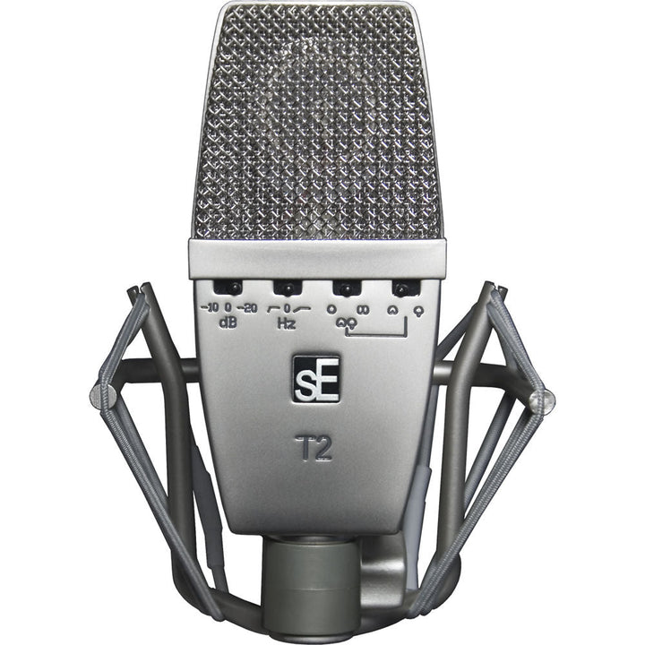 SE Electronics T2 Multi Pattern Large Diaphragm Microphone with Titanium Capsule – front view