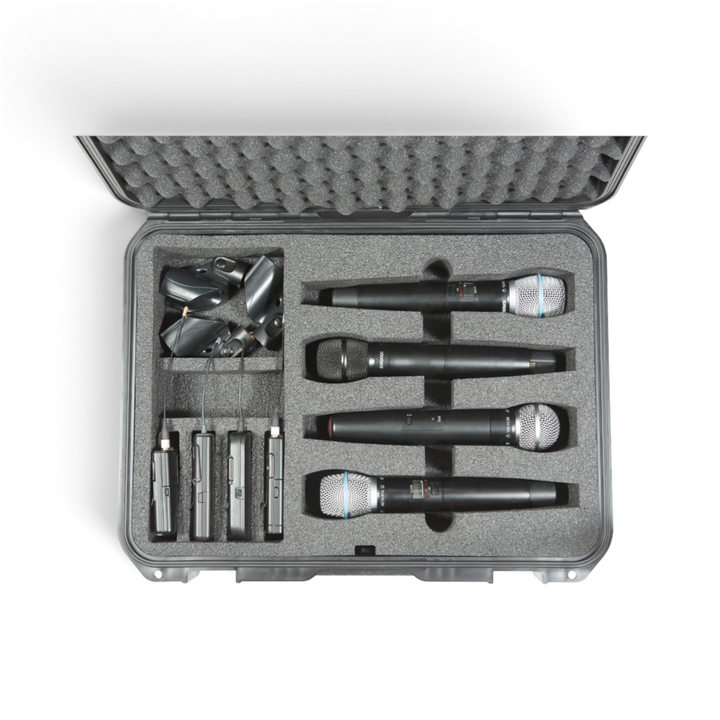 SKB SKB iSeries 1813-7 Wireless Eight Mic Case (Black, Pre-Cut Foam) - Microphone Cases