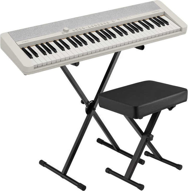 Casio CT-S1WE 61-Key Portable Keyboard (with Stand and Bench) - Electric Pianos