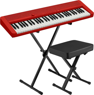 Casio Casio CT-S1RD 61-Key Portable Keyboard (with Stand and Bench)