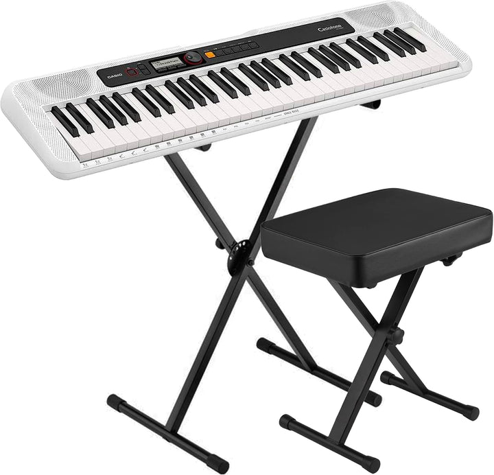 Casio CT-S200WE 61-Key Portable Keyboard (with Stand and Bench) - Electric Pianos