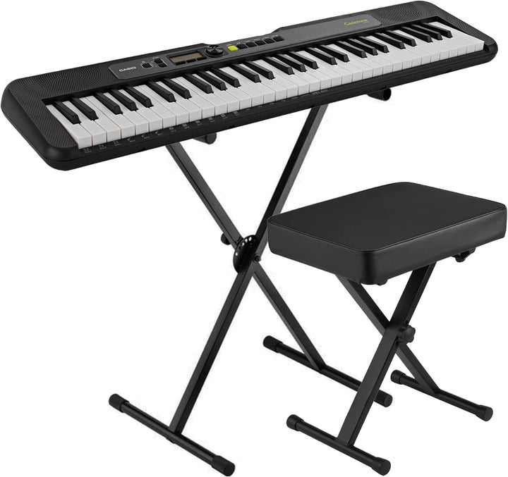 Casio LK-S250 61-Key Touch Response Lighted Keyboard (with Stand and Bench) - Electric Pianos
