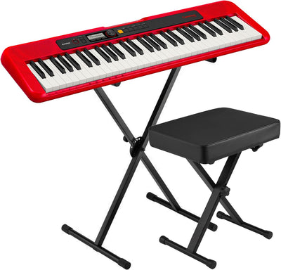 Casio Casio CT-S200RD 61-Key Portable Keyboard (with Stand and Bench)