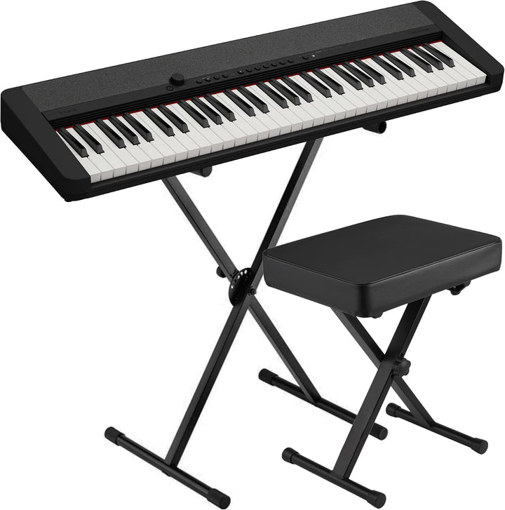 Casio CT-S1BK 61-Key Portable Keyboard (with Stand and Bench) - Electric Pianos