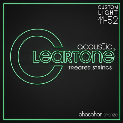Cleartone Phosphor Bronze Acoustic Guitar Strings (Custom Light 11-52)