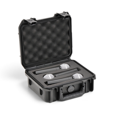 SKB SKB iSeries 0907-3 Three Mic Case (Black, Pre-Cut Foam) - Microphone Cases