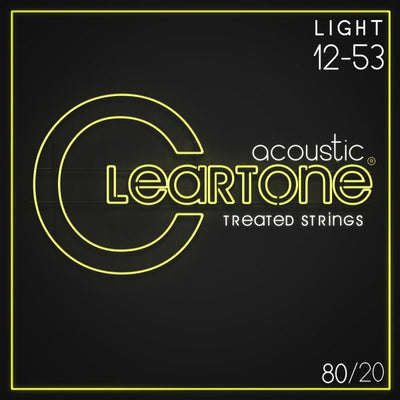 Cleartone 80/20 Bronze Acoustic Guitar Strings (Light 12-53)