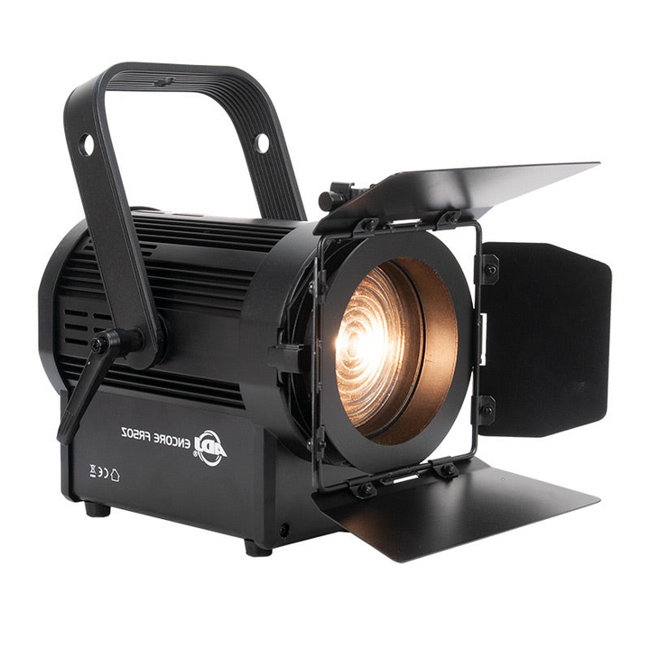 ADJ Fresnel Fixture (3000K) with 50W WW COB LED/Barn Door - 6in