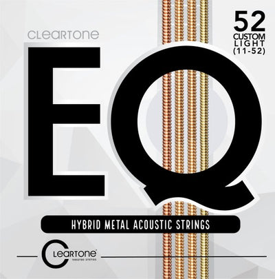 Cleartone EQ Hybrid Metal Acoustic Guitar Strings (Custom Light 11-52)