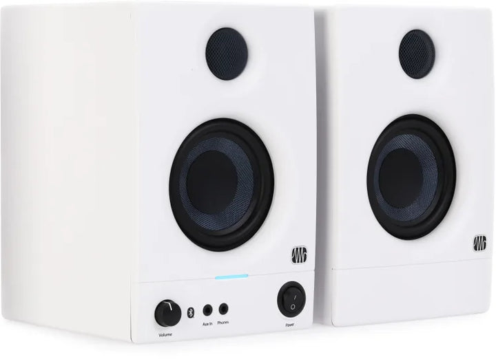 PreSonus Eris 3.5BT 2nd Gen Powered Bluetooth Studio Monitors (White, Pair) - 3.5"