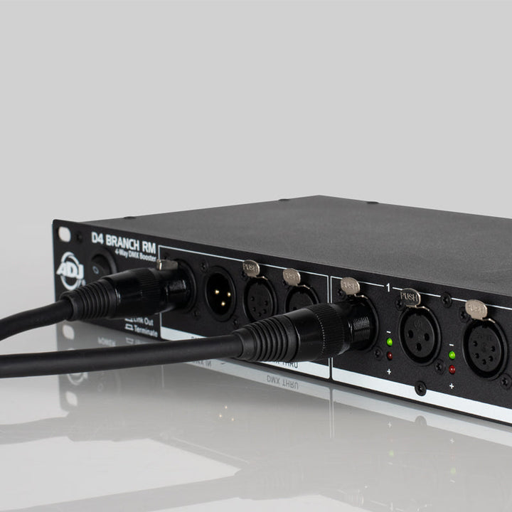 ADJ 4-Way 3-/5-Pin XLR DMX Distributor/Booster