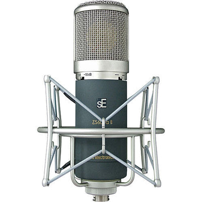 SE Electronics 5600S/MKII Large Diaphragm Tube Condenser Mic with 9 Polar Patterns – front view