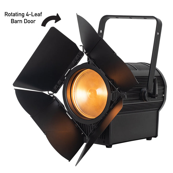 ADJ Fresnel Fixture (8500K) with 400W RGBACL LED/Barn Door 7in