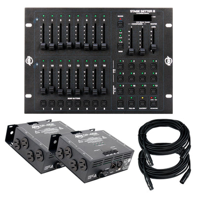 ADJ STAGE-SETTER-8 Controller w/2 DP-415 Dimmers & 2 Cables