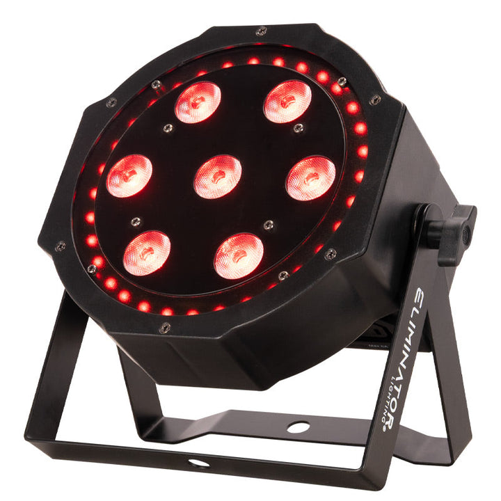 Eliminator LP-8R Wash Fixture with 7 x 8W RGBW+LED Ring - Stage Lighting