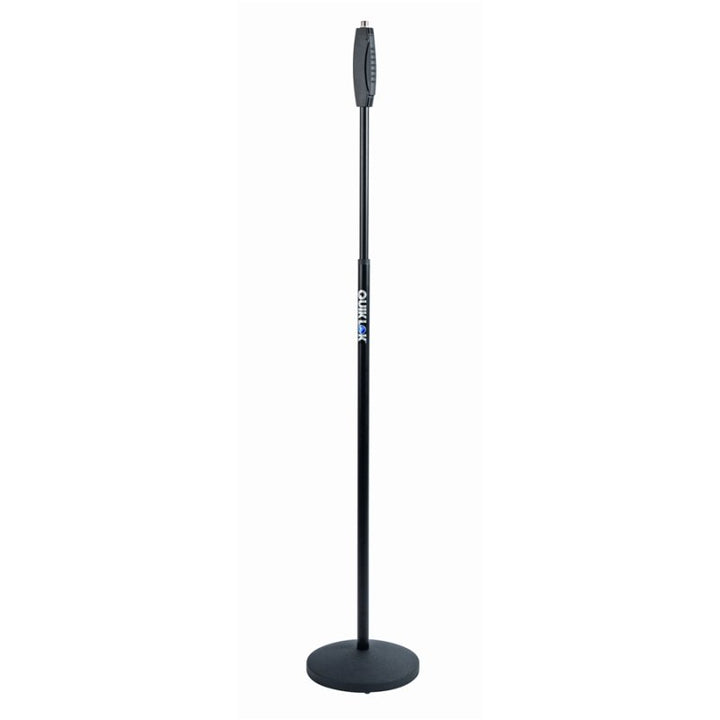 Quik Lok A988BK-AM Straight Microphone Stand with One-Hand Clutch Height Adjustment - Microphone Stands & Arms