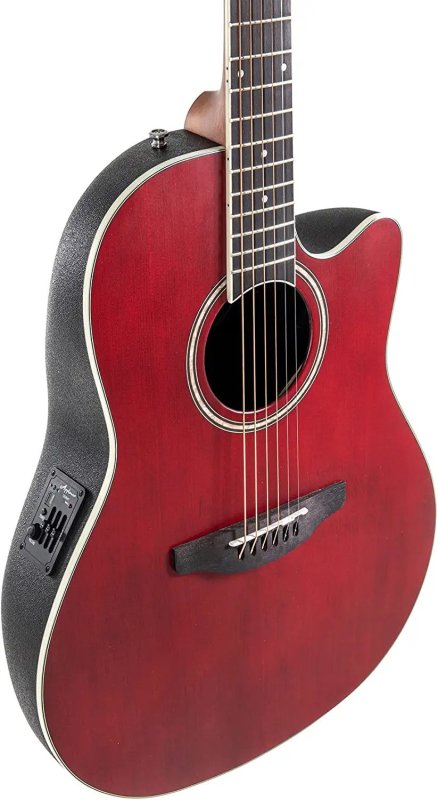 Applause Guitars Traditional AB24 Mid Cutaway Acoustic-Electric Guitar (Ruby Red Satin)