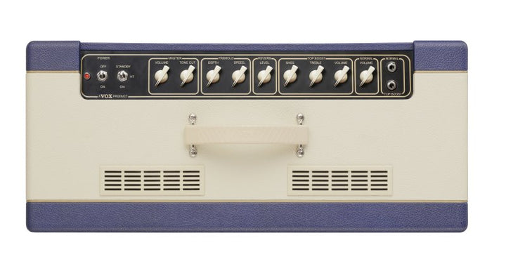 Vox AC15 Custom 15W 1x12 Tube Guitar Combo Amp (Celestion Greenback, Two-Tone Blue and Cream)