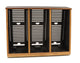 Argosy 12 Space Slanted Rack, Triple Bay, Walnut Trim