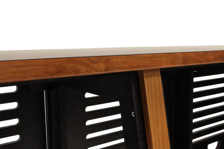 Argosy 16 Space Slanted Rack, Single Bay, Walnut Trim