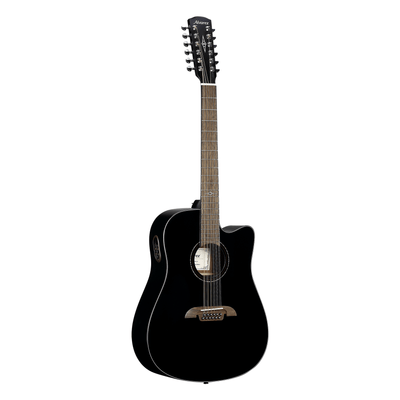 Alvarez AD60CE 12-String Artist Dreadnought Cutaway Acoustic-Electric Guitar (Black)