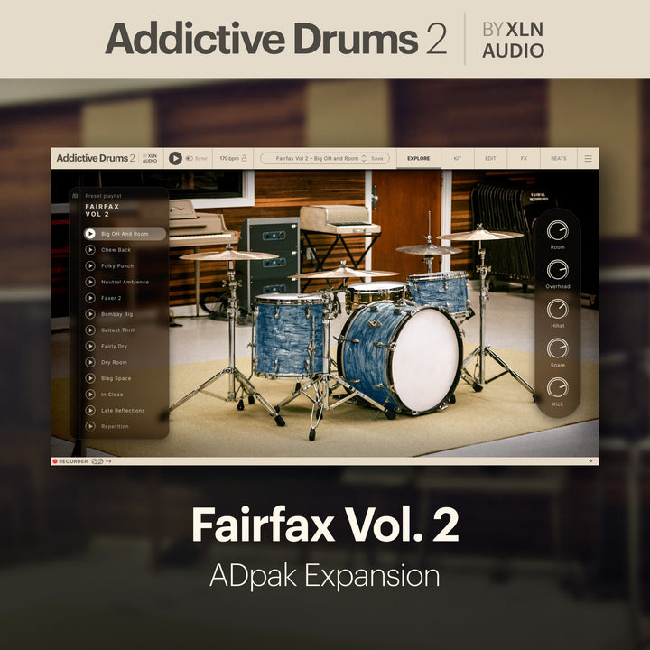XLN Audio Addictive Drums 2: Fairfax Vol. 2 ADpak