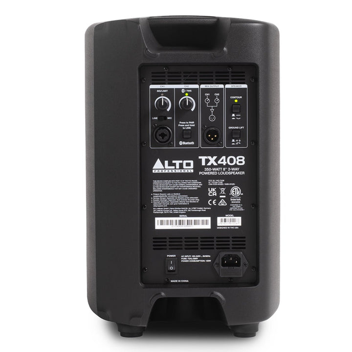 Alto Professional TX408 350W Powered Loudspeaker With Bluetooth - 8in