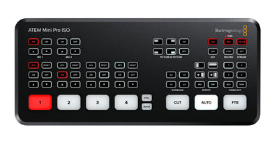 Blackmagic Design ATEM Mini Pro ISO Switcher, Streamer Multi Recorder