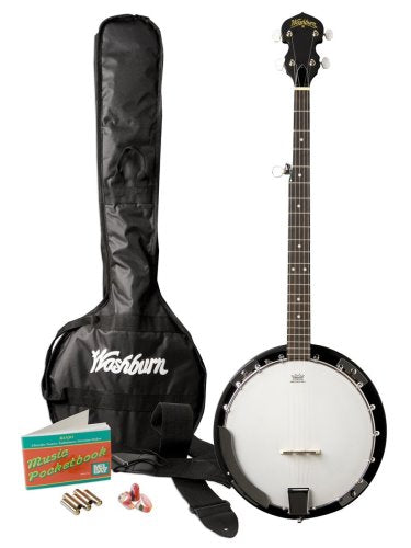 Washburn Americana B8 5-String Resonator Banjo Pack (Natural)