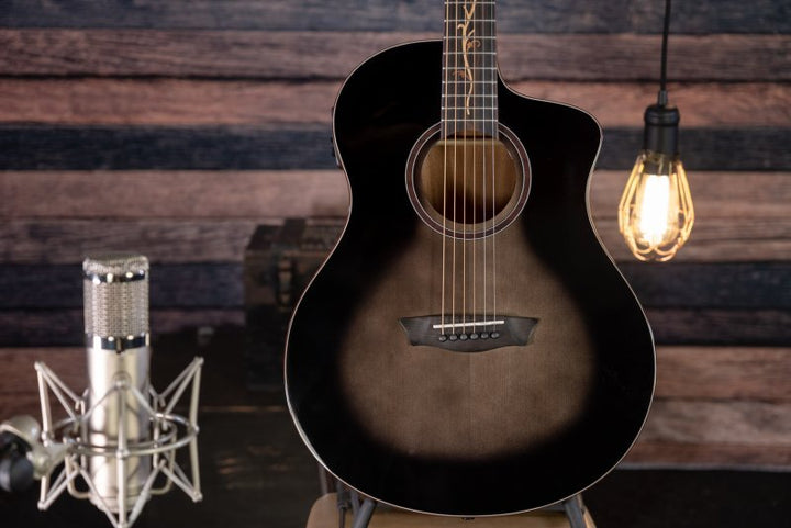 Washburn Bella Tono Vite S9V Studio Cutaway Acoustic-Electric Guitar (Gloss Charcoal Burst)