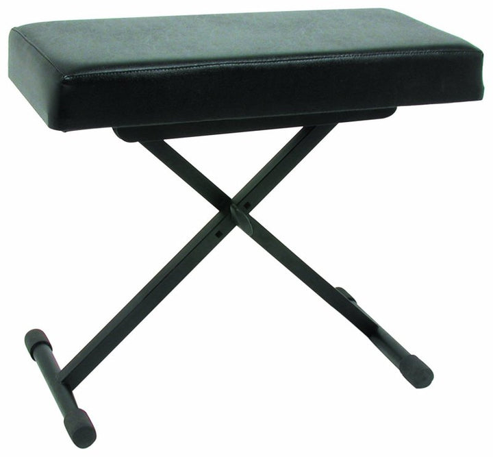 Quik Lok BX8 Height Adjustable Small Bench with Thick Cushion (Black) - Seating