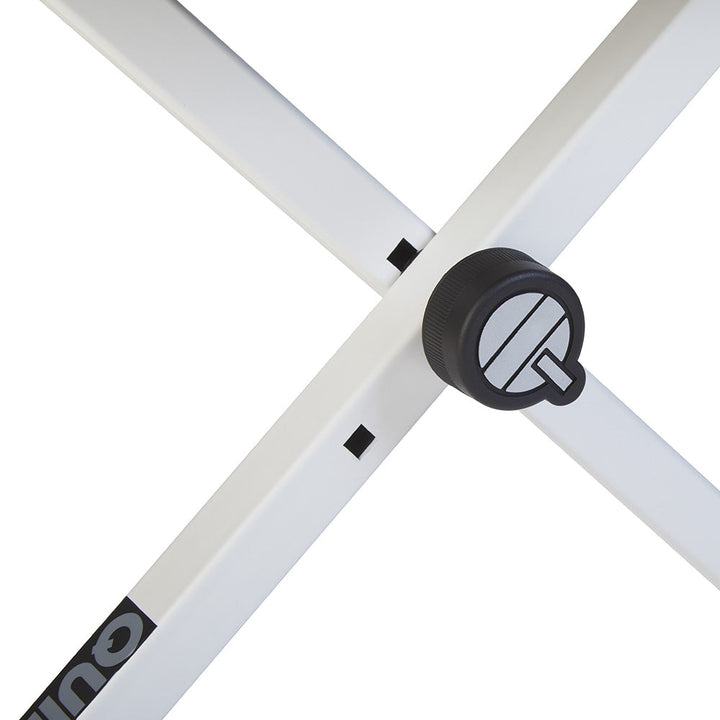 Quik Lok BX8WH Height Adjustable Small Bench with Thick Cushion (White) - Seating