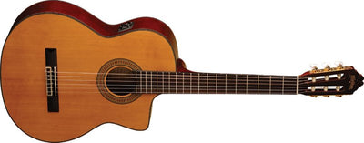 Washburn C64SCE Classical Cutaway Acoustic-Electric Guitar (Natural)