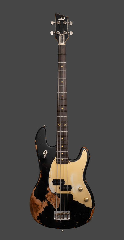 Duesenberg Alliance Series Chris Chaney Signature Electric Bass Guitar (Black Distressed)