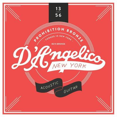 D'Angelico Prohibition Bronze Acoustic Guitar Strings (Medium 13-56)