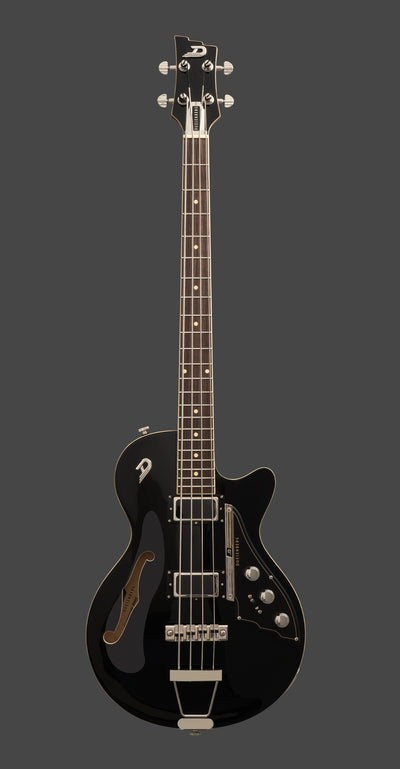 Duesenberg Starplayer Bass Short Scale Electric Bass Guitar (Deep Black)