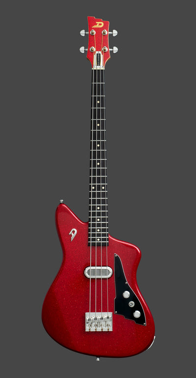 Duesenberg Kavalier Bass Short Scale Electric Bass Guitar (Red Sparkle)