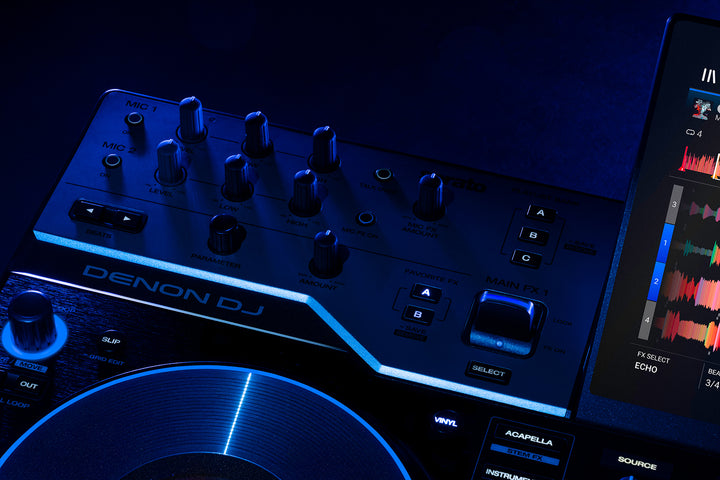 Denon DJ Prime 4 G2 4-Deck Standalone DJ System, beauty shot